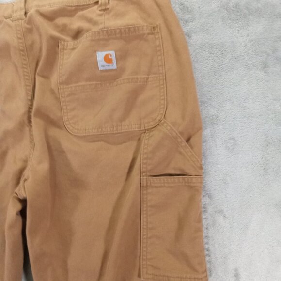 Carhartt Carpenter Pant Women 36x31, Tag 14 R Original Fit Stretch Canvas Tan - Picture 5 of 13